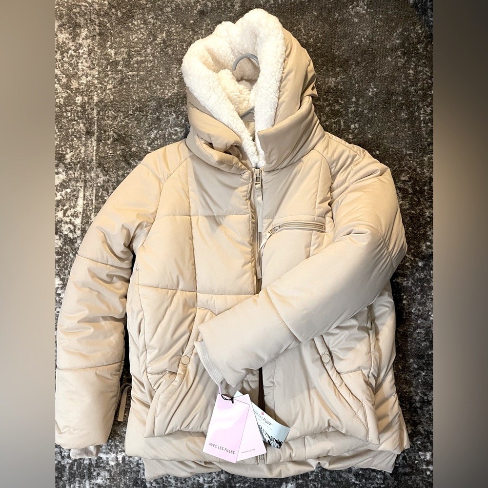 Anthropologie Avec Les Filles Beige Puffer Jacket NWT (M)